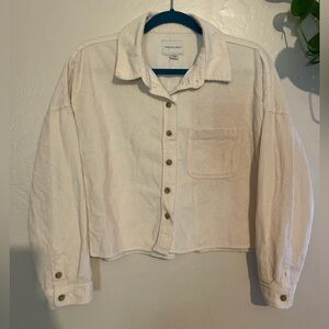 Corduroy cropped button shirt American Eagle Outfitters size xs